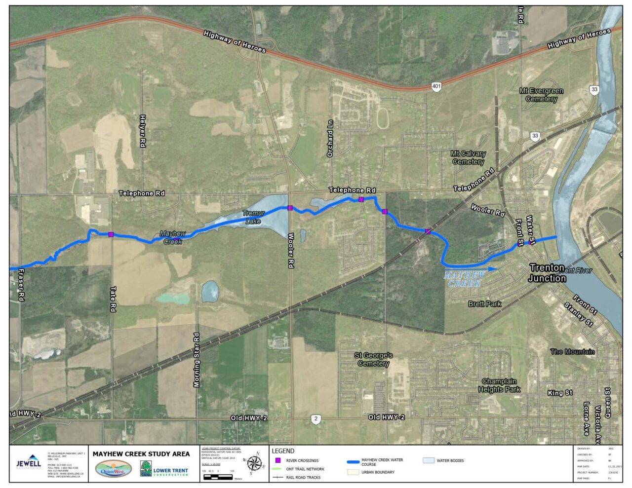 A map of the Mayhew Creek study area